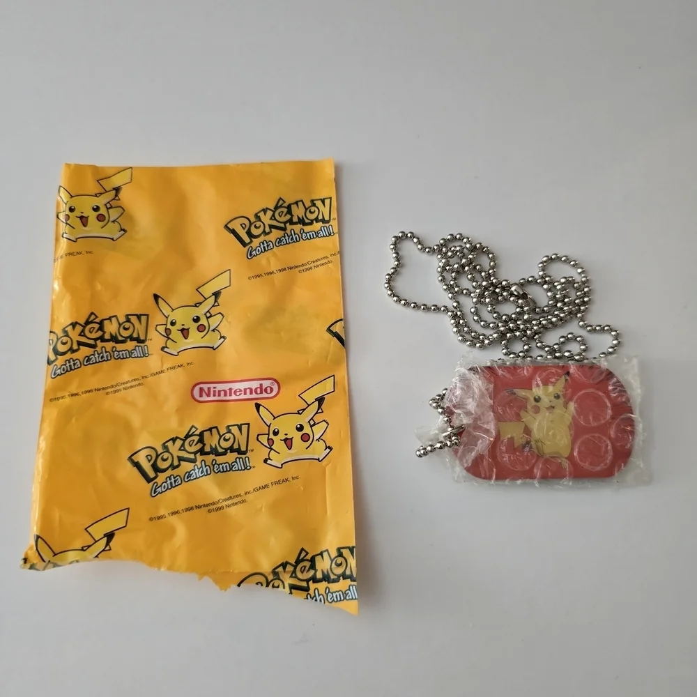 Pokemon Pikachu Dog Tag Necklace